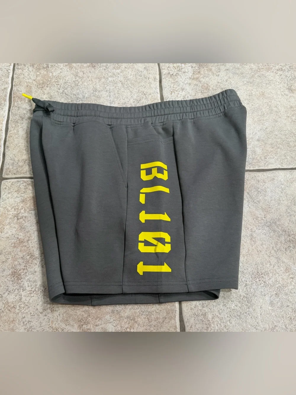Baseball Lifestyle 101 Diamond Relaxed Fit Sweatshorts Gray/Yellow men’s XL